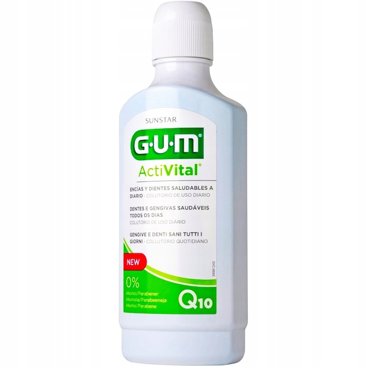 Вода за уста за защита на зъбите, GUM Activital, 500 мл