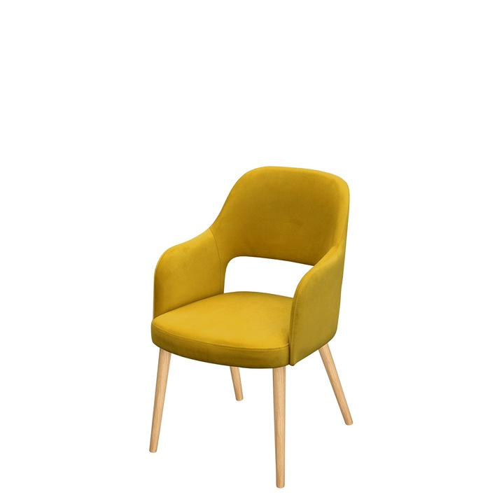 Scaun JK85 R, MIRJAN24, fag + Galben, 58x51x84 cm