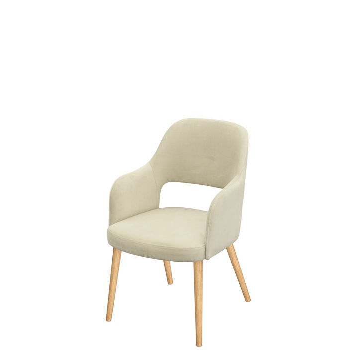 Scaun JK85 R, MIRJAN24, fag + bej, 58x51x84 cm