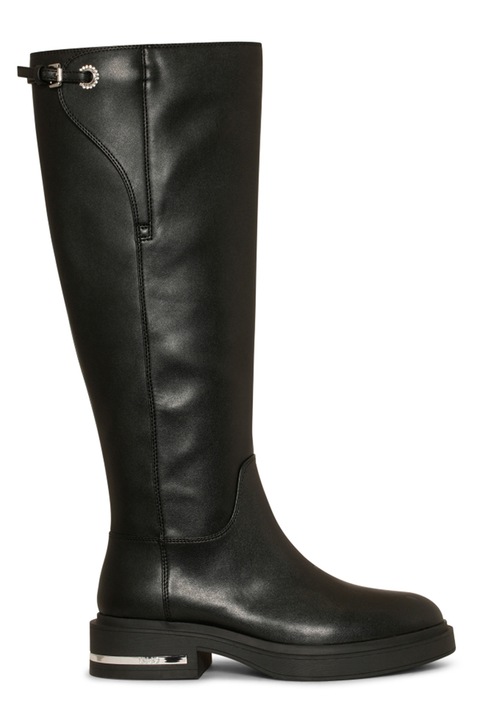 Liu Jo, Cizme mid-calf de piele ecologica, Negru, 38