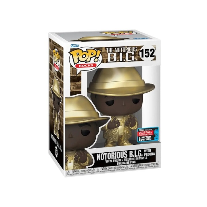 Funko Pop! Rocks: The Notorious B.I.G. with Fedora (Gold) figura #152