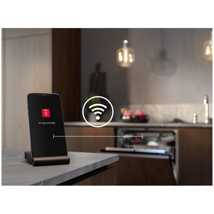 Masina de spalat vase incorporabila AEG FSE94848P, 15 seturi, 7 programe, MaxiFlex, AirDry, QuickSelect, Time Beam, Spray Zone, WiFi, Iluminare interioara, Afisaj TFT, Clasa C, Motor inverter, 60 cm