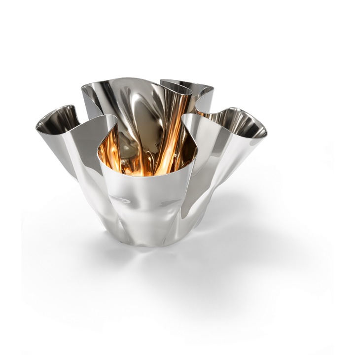 Vaza pentru flori, Philippi, Inox, 17 cm, Argintiu