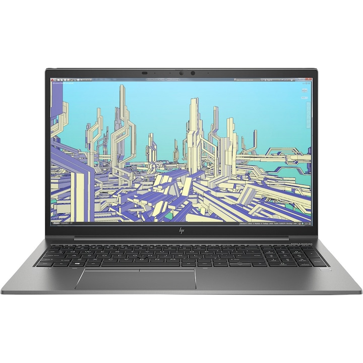 Лаптоп HP ZBook Firefly 15 G8, FullHD, IPS, Intel Core i7-1165G7 Quad Core, 32GB DDR4, 512GB SSD NVMe, Free DOS, Сив