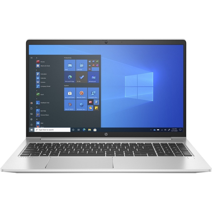 Laptop HP ProBook 455 G8, FullHD, IPS, AMD Ryzen 3 5400U Quad Core, 8GB DDR4, 256GB SSD NVMe, Windows 10 Pro, Argintiu