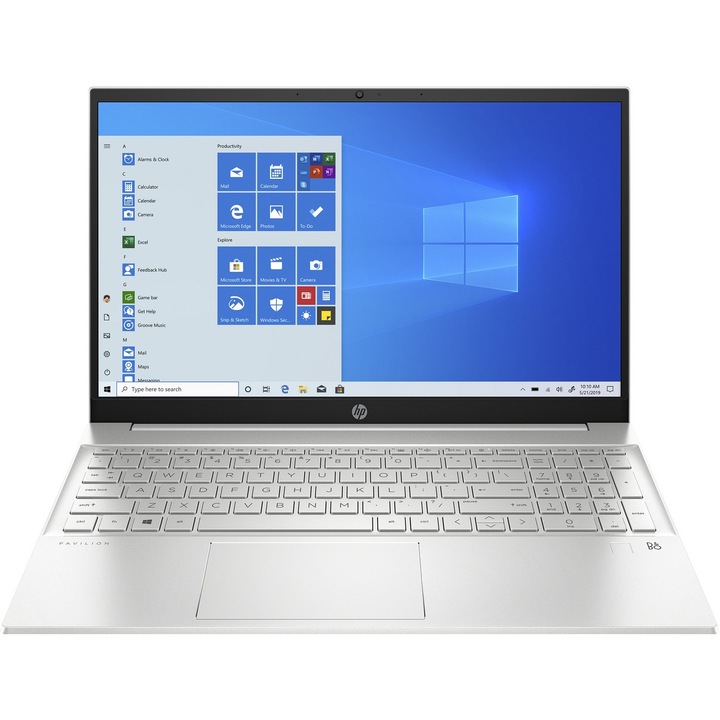 Laptop touchscreen HP Pavilion 15, FullHD, IPS, Intel Core i3-1215U 6-core, 8GB DDR4, 256GB SSD NVMe, Windows 11, Argintiu
