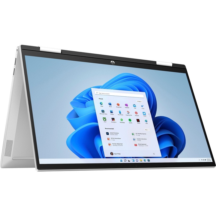 Laptop 2in1 Pavilion 15 x360, HP, Full HD, Intel Core i3-1215U, 8 GB, 512 GB SSD, 15.6 inch, Argintiu