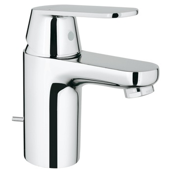 Baterie lavoar Grohe Eurosmart Cosmopolitan, monocomanda, 1/2'', cartus ceramic, limitator de temperatura, set evacurare cu tija, aerator, marimea S, Crom Baterie lavoar Grohe Eurosmart Cosmopolitan, monocomanda, 1/2'', cartus ceramic, limitator de temperatura, set evacurare cu tija, aerator, marimea S, Crom
