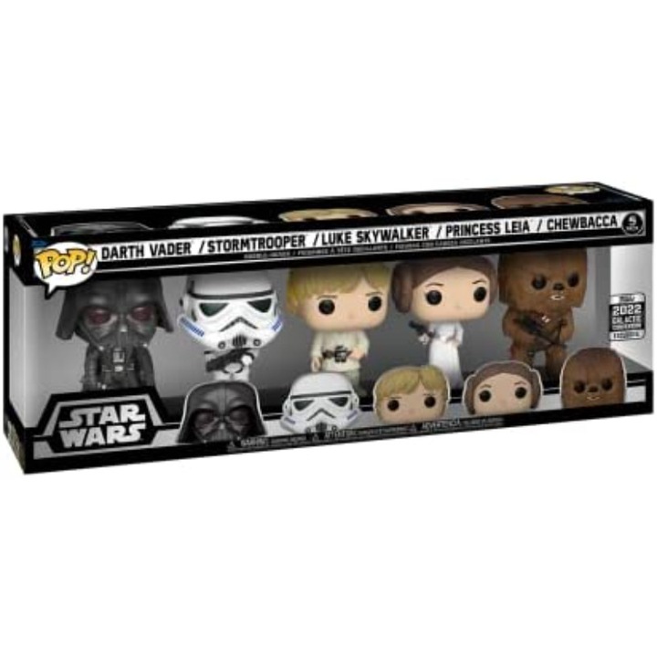 Funko Pop! 5-Pack: Disney Star Wars - Darth Vader / Stormtrooper / Luke Skywalker / Princess Leia / Chewbacca figura