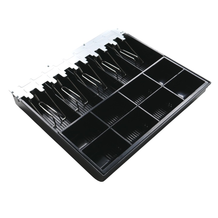 Органайзер за монети и банкноти, вложка за чекмедже за пари, табла за пари, 5 отделения за банкноти, 8 отделения за монети, съвместим с чекмедже за пари HD-KR41, 35,5 (Ш) x 32,5 (Г) x 5,9 (В) см, HDWR, HD-WS41