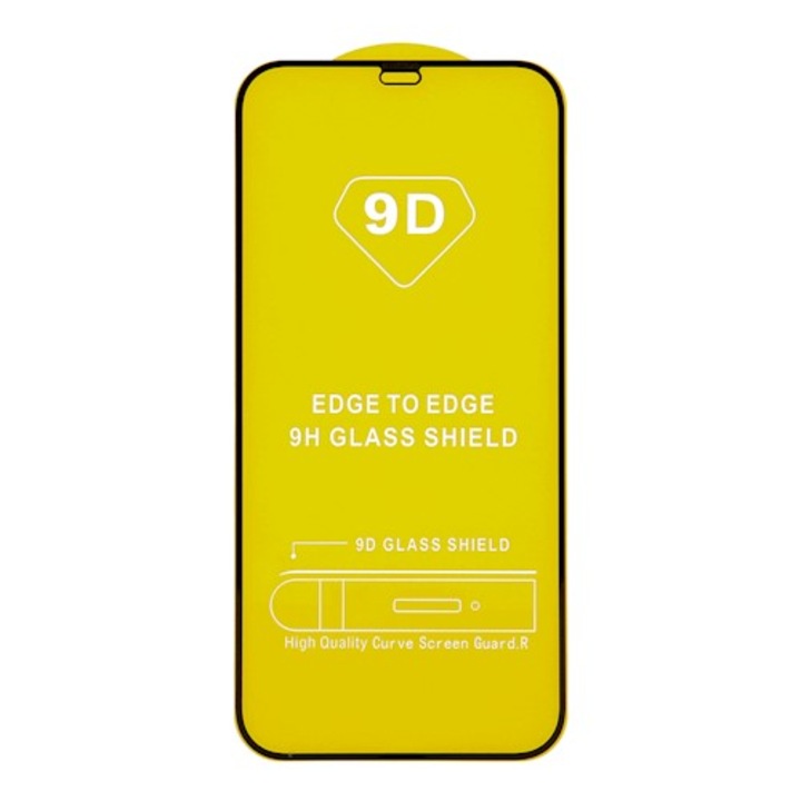 Folie de protectie tempered glass pentru Xiaomi Redmi 12C / 10C / Poco C40 full glue black