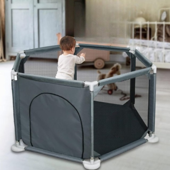 Spatiu de joaca, Empria, usa cu fermoar, marime XXL, Gri