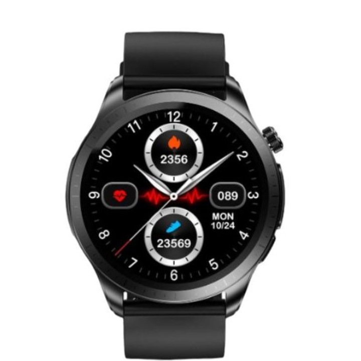Ceas Smartwatchm TKY, Metal/Plastic, Negru