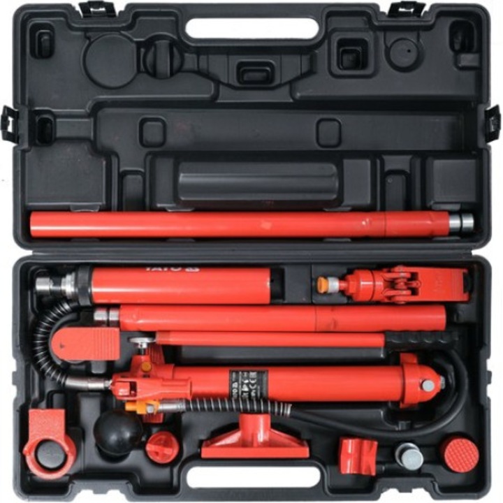 Hidraulikus dugattyú, Yato, 10t, piros