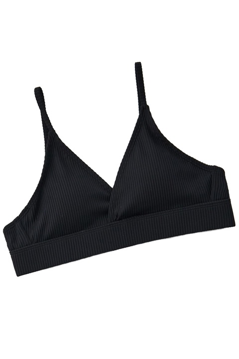 Дамски бански JUP LPP XT611-99X-1, Горна част, Крепирана материя, Черен