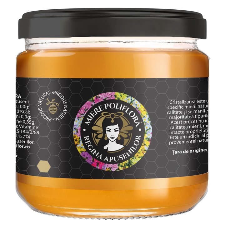 Miere poliflora pura, Regina Apusenilor, 500 g