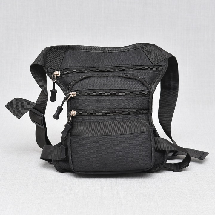 Férfi táska 2737-1, 16/23/1 cm, Textil, Fekete