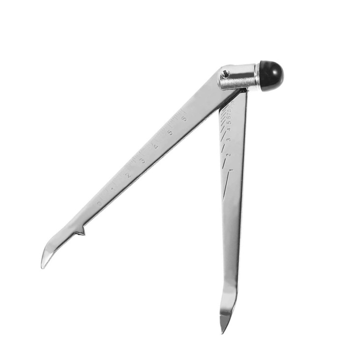 Ciocan medical de diagnosticare, multifunctional, de reflexe, portabil cu scara neurologica, otel inoxidabil, argintiu, 14.5 cm