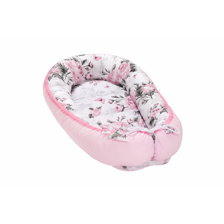 Patut pentru copii, Bumbac - Alb/Roz