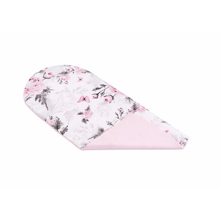 Gyerekágy matrac, Pamut, 30x70 cm, Fehér/Rózsaszín