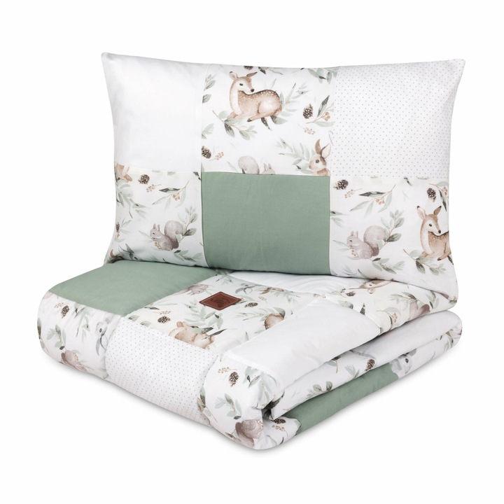 Lenjerie de pat, 140 x 100 cm, Bumbac, Multicolor