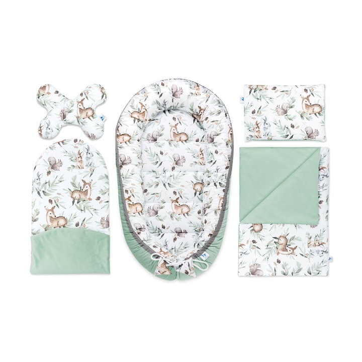 Set pentru bebelusi cu cocon, Bumbac - Multicolor