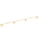 Bratara de picior cu element coroana si bile, aur 14k