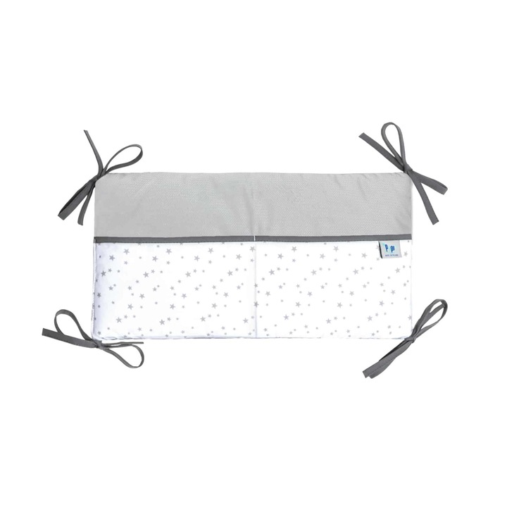 Accesoriu patut bebe, 42 x 22 cm, Bumbac, Gri