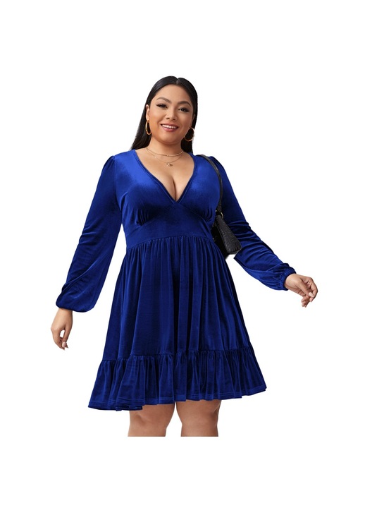 Rochie mini pentru femei, Poliester, Albastru, Albastru