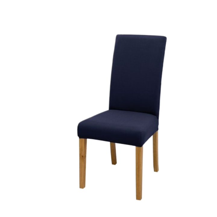 Комплект от 6 калъфа за столове, Jojo Home, Uni, Elastic Velvet, Navy Blue