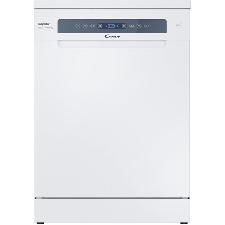 Masina de spalat vase Candy Rapido CF 3C7F0W, 13 seturi, 8 programe, Clasa C, Wi-Fi, Wash & Dry 35', Motor Speed-Drive Inverter, Automatic Open Door, 60cm, Alb