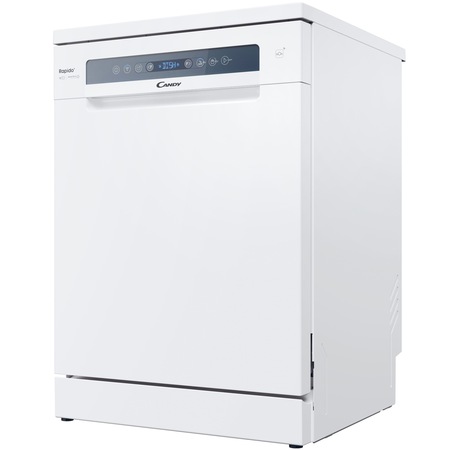 Masina de spalat vase Candy Rapido CF 3C7F0W, 13 seturi, 8 programe, Clasa C, Wi-Fi, Wash & Dry 35', Motor Speed-Drive Inverter, Automatic Open Door, 60cm, Alb