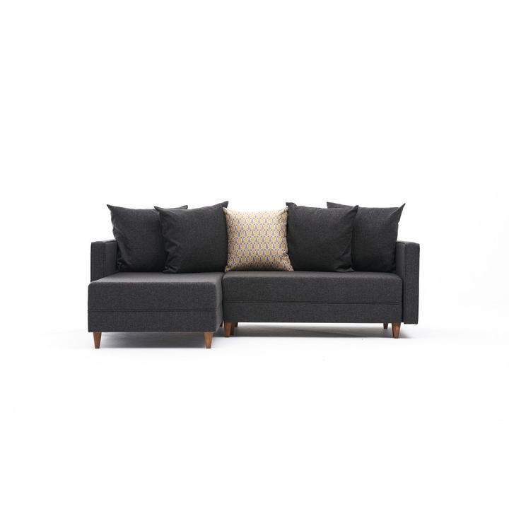Coltar extensibil Aydam, stanga, 215x80x93 cm, antracit
