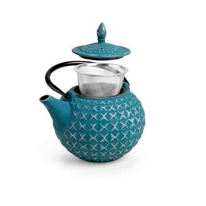 Чайник с цедка Ibili Daca, чугун, 0,85л, син