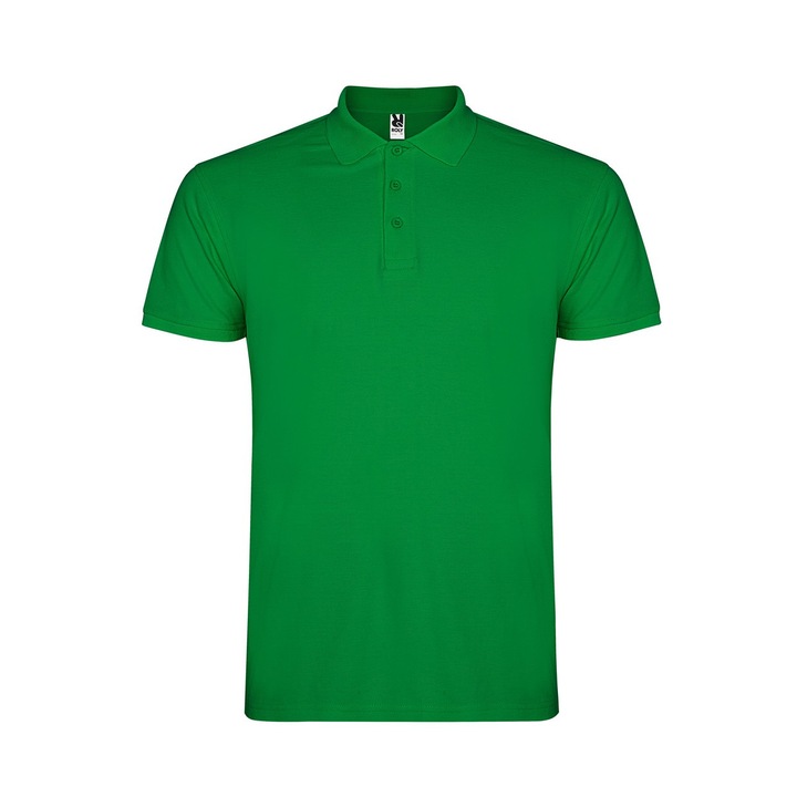 Tricou polo copii, bumbac, Roly Star, Verde tropical