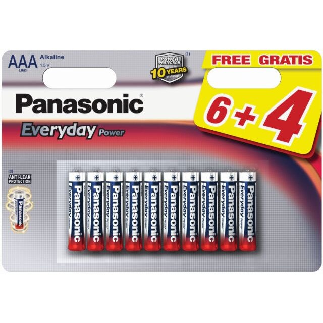 Baterii Panasonic EveryDay Power LR03EPS/6+4BP, blister 10 bucati