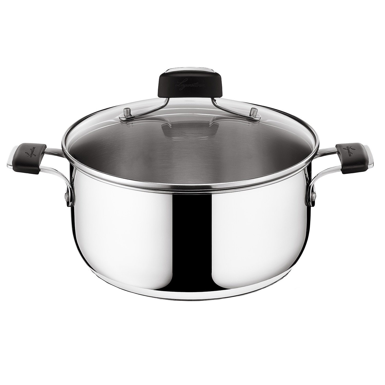 Oala cu capac Lagostina Tempra, 20 cm, inox