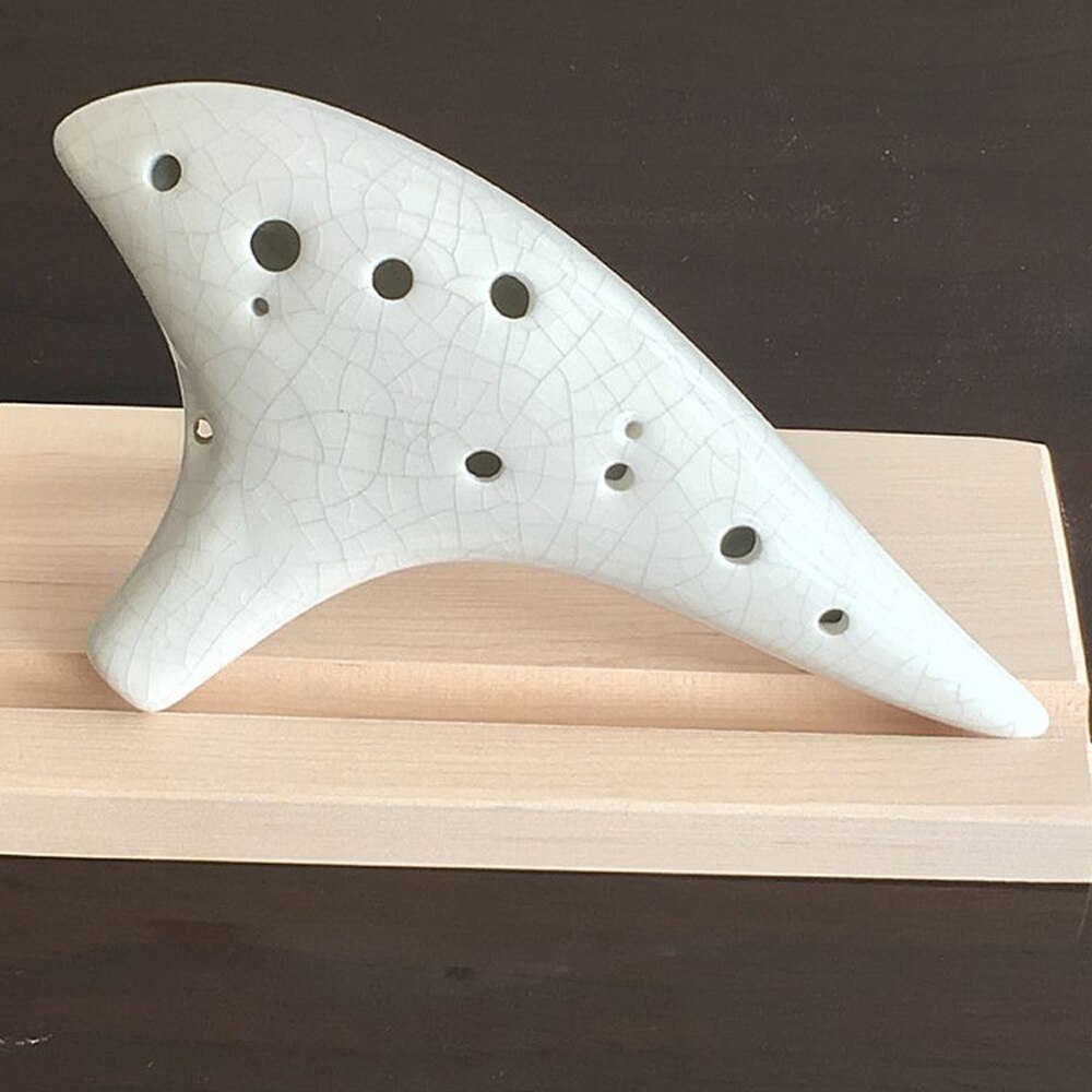 Ocarina ceramica 12 gauri, alb eMAG.ro