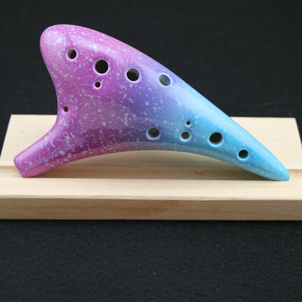 Ocarina ceramica 12 gauri, violet/Albastru eMAG.ro
