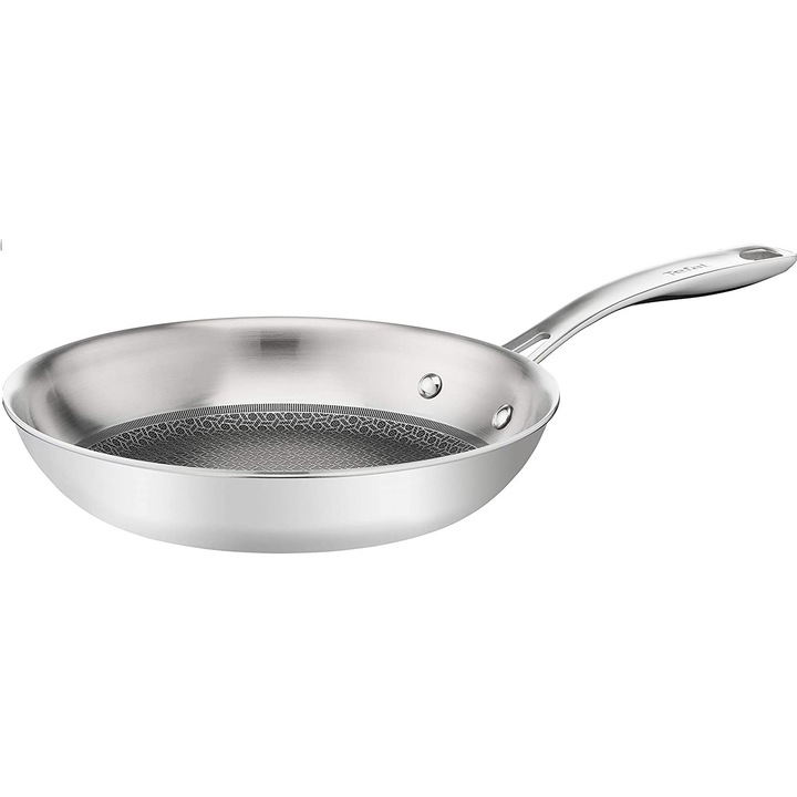 Тиган Tefal Eternal Mesh, 28 см, троен незалепващ слой, индукция, неръждаема стомана