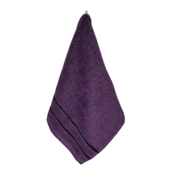 Kéztörlő, lila, 28 x 48 cm, 100% pamut, 400 gr/m2