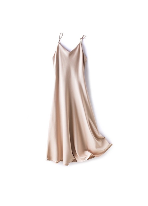Rochie fara maneci, Poliester, Bej, Bej sampanie