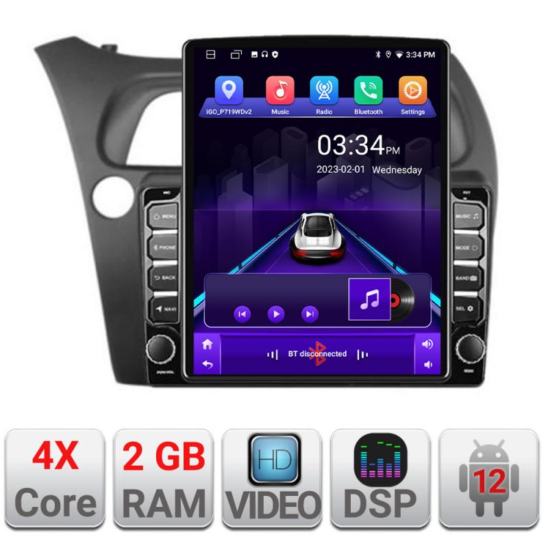 Navigatie dedicata Honda Civic Hatchback 2006-2012 K-hatchback ecran tip  TESLA 9.7 cu Android Radio Bluetooth Internet GPS WIFI 2+32 DSP Quad Core  