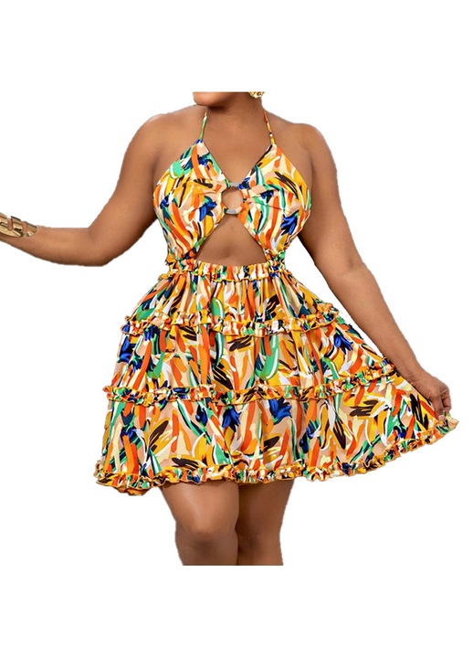 Rochie de vara, Poliester, Multicolor, M