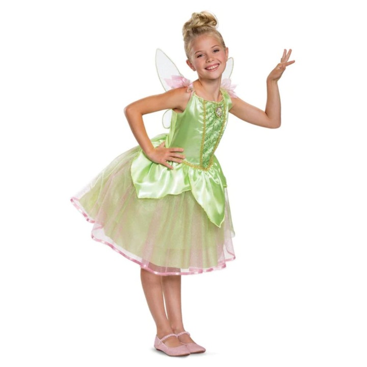 Costum Tinker Bell - Zana Clopotica pentru copii, 5-6 ani 109-123 cm