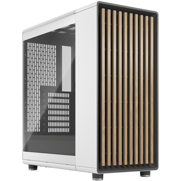 Компютърна кутия Fractal Design North TG, Бял, Middle Tower