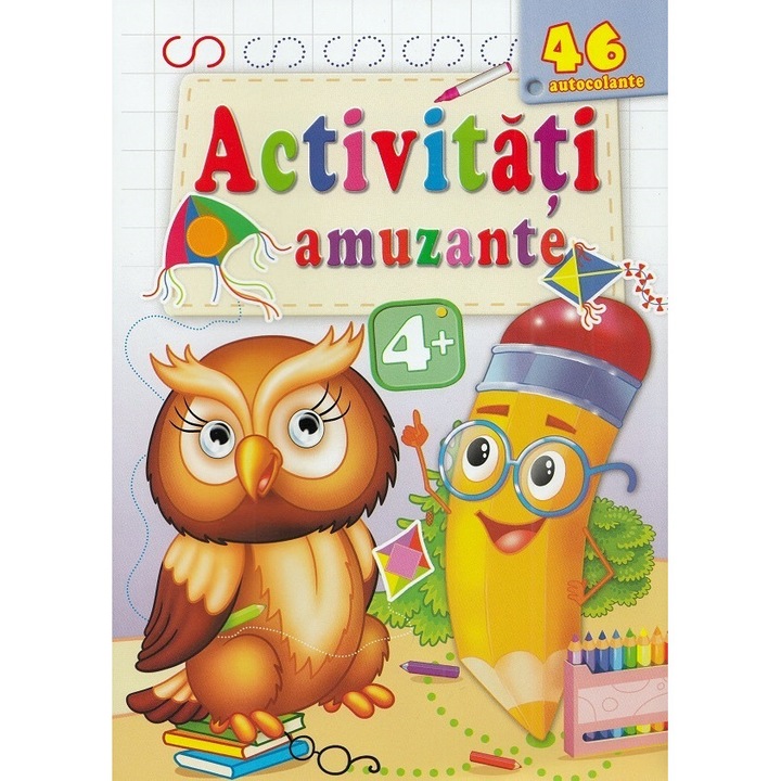 Activitati Amuzante. Bufnita 46 Autocolante 4 Ani+