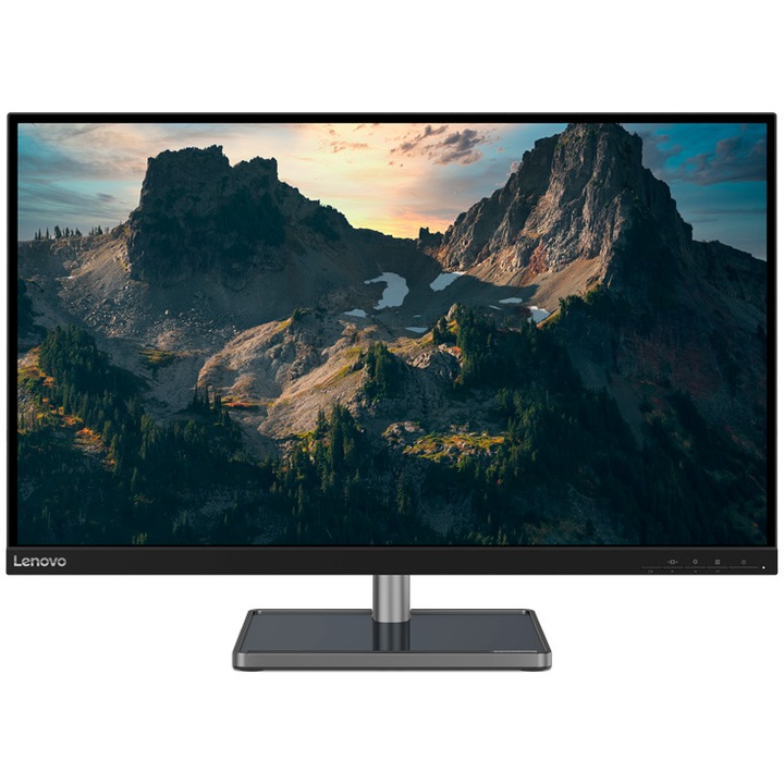 Lenovo L27q-38 Monitor, 27", QHD, 75Hz, 4ms, HDMI, DisplayPort, Fekete