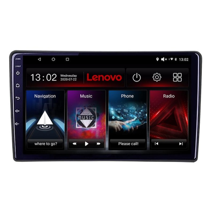 Dedikált navigáció Fiat Tipo 2015-2021 D-TIPO Lenovo Octa Core Android rádióval Bluetooth Internet GPS WIFI DSP 2+32 GB 4G KIT-TIPO+EDT-E509-LITE