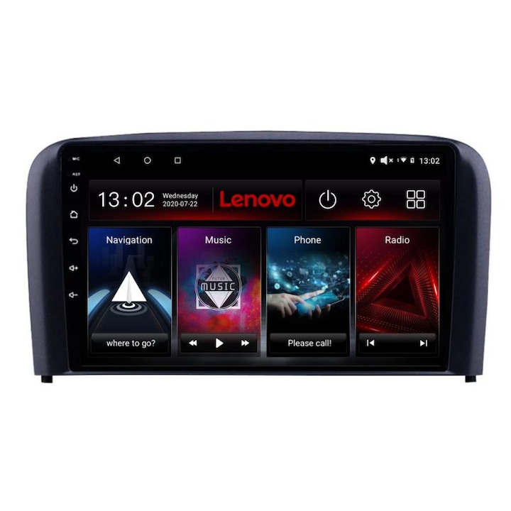 Dedikált navigációs Volvo S80 2004-2006 D-S80 Lenovo Octa Core Android rádióval Bluetooth Internet GPS WIFI DSP 2+32 GB 4G KIT-S80+EDT-E509-LITE
